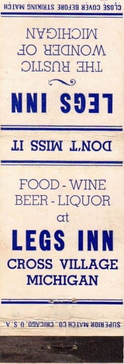 Legs Inn - Matchbook (newer photo)